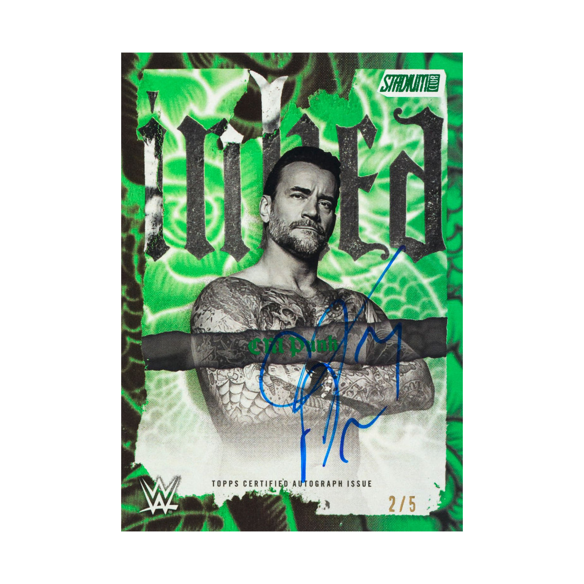 CM Punk Inked Autographs Green /5 – produsentens korteksempel, ikke garantert boksinnhold