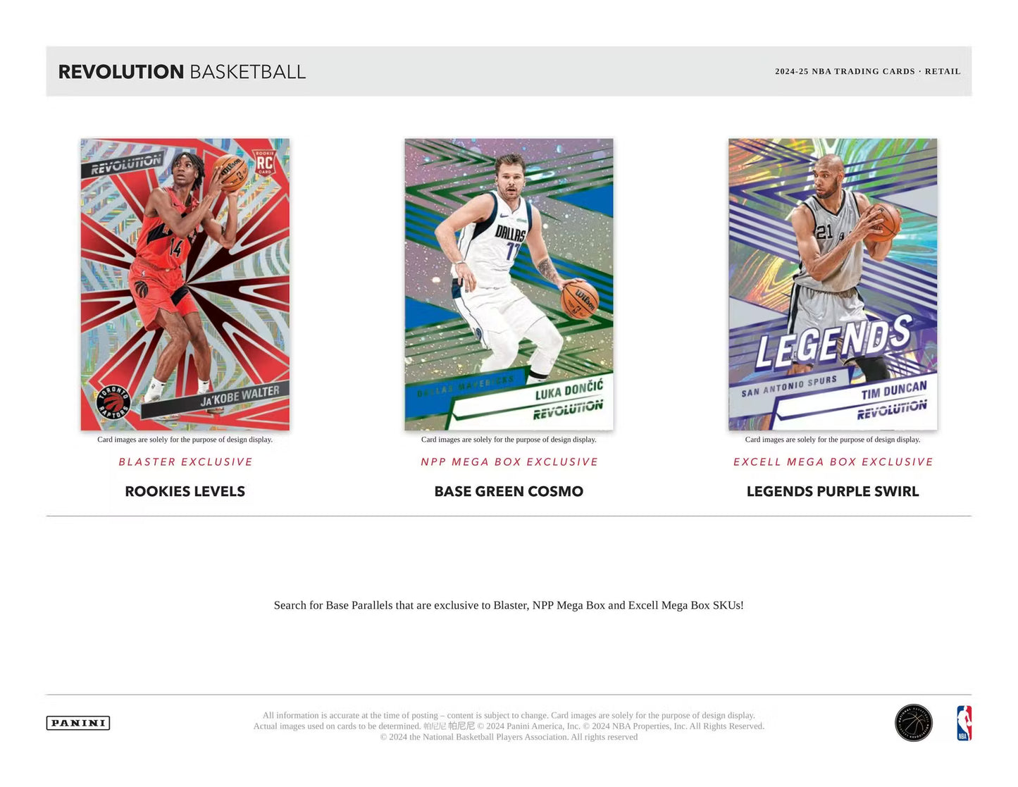 2024/25 Panini Revolution Basketball Mega Pakke (Cosmo & Storm Parallels!)