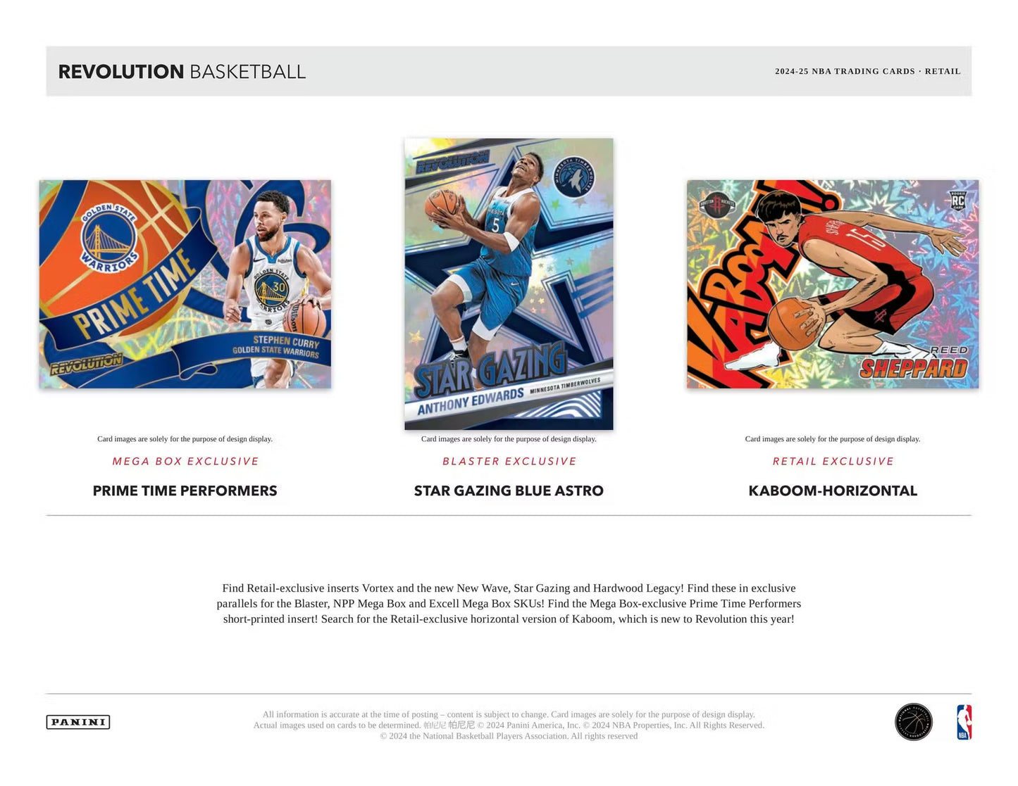 2024/25 Panini Revolution Basketball Mega Pakke (Cosmo & Storm Parallels!)