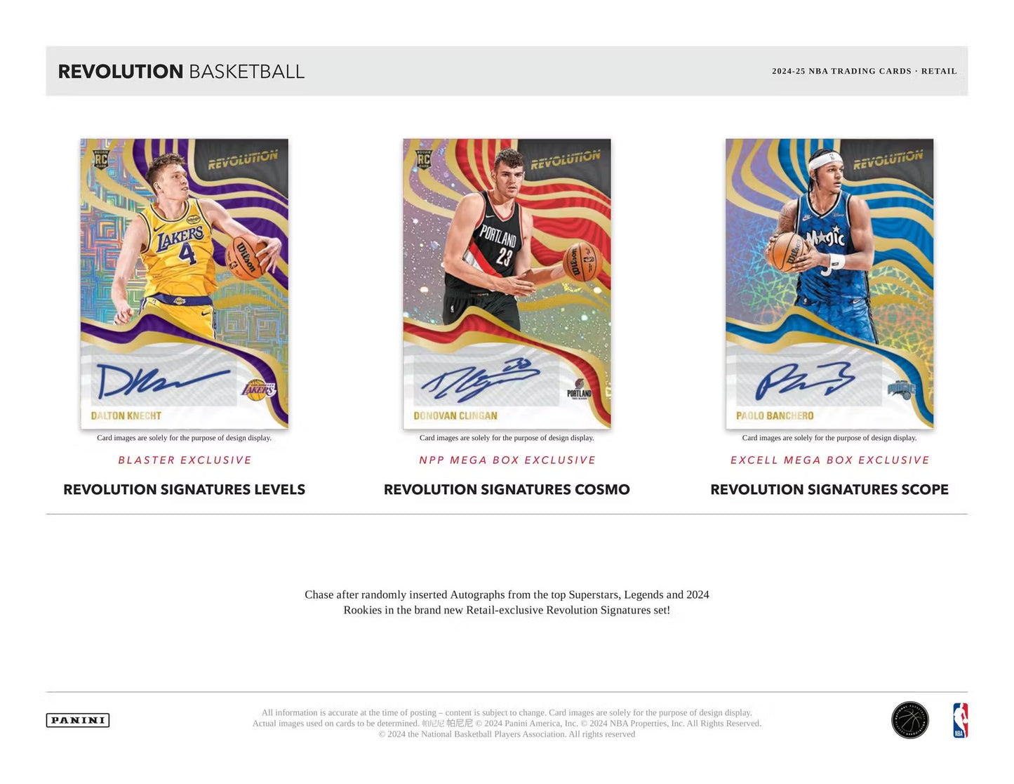 2024/25 Panini Revolution Basketball Mega Pakke (Cosmo & Storm Parallels!)