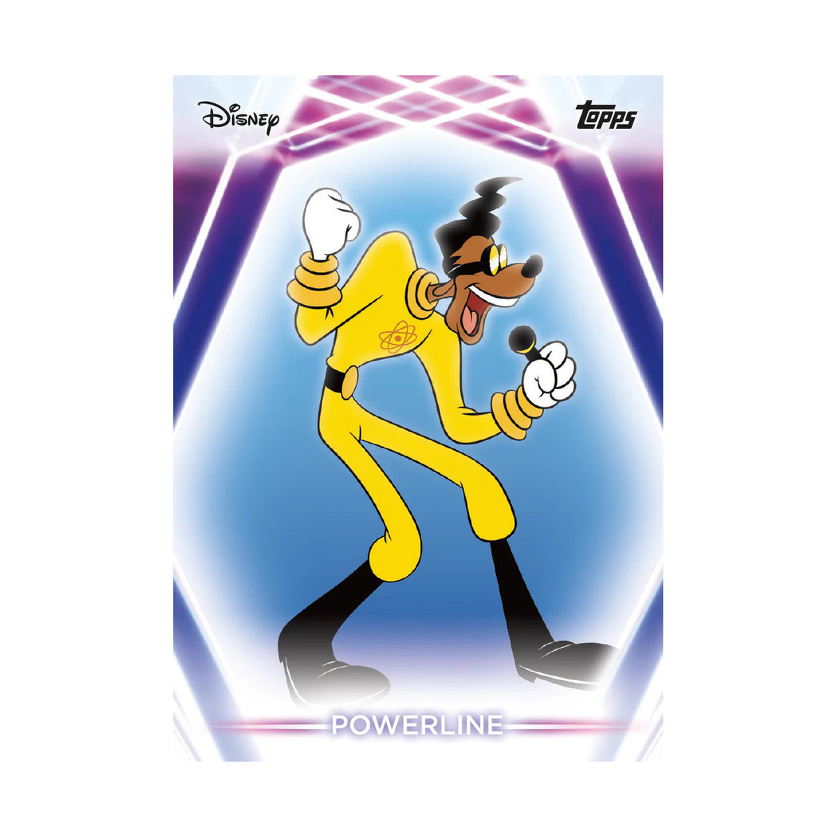 2026 Topps Disney Neon Blaster, Powerline kort. Produsentens korteksempel, ikke garantert innhold.