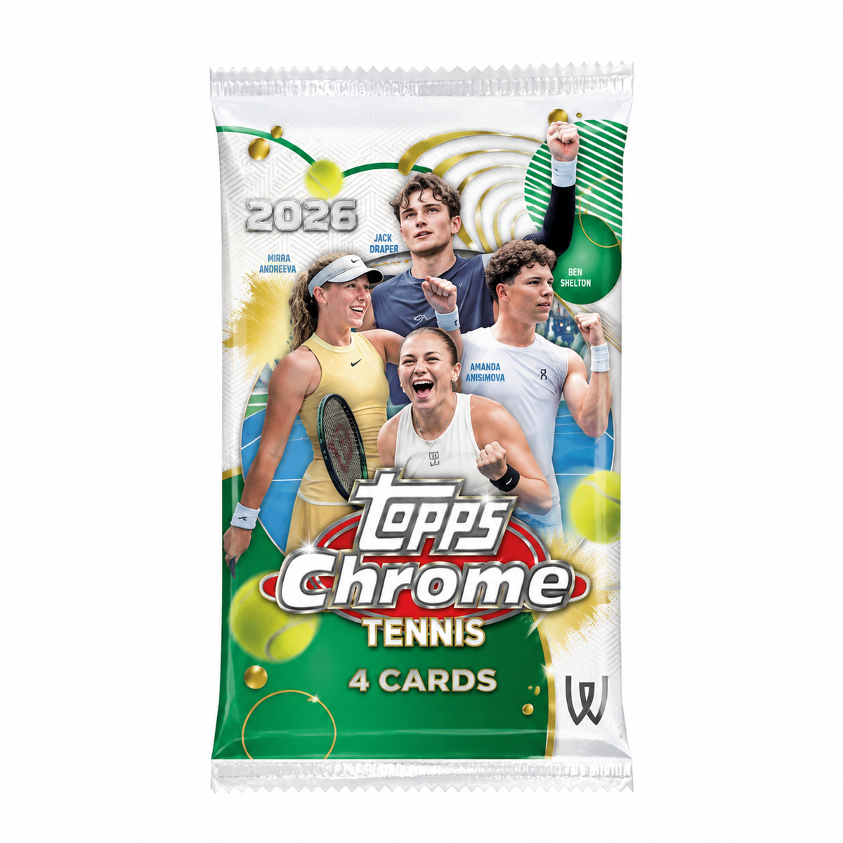 2026 Topps Chrome Tennis Blaster Boks Pakke