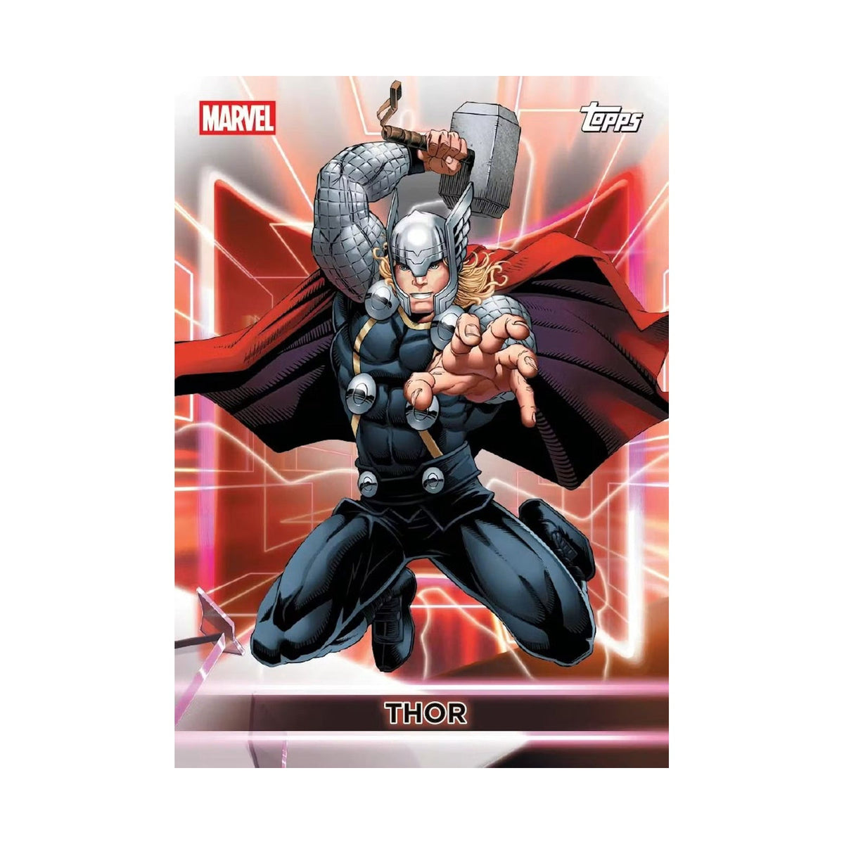 2026 Topps Neon Marvel Hobby. Thor basekort. Produsentens eksempel, ikke garantert innhold. – Break #1633