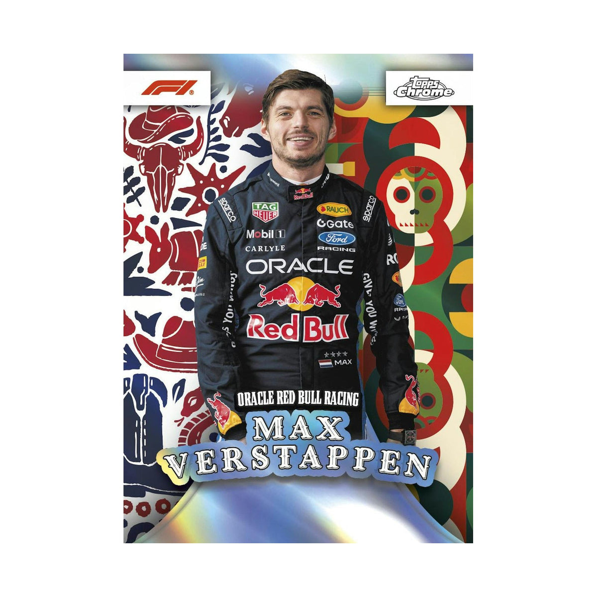 2026 Topps Chrome F1 Formula 1 Hobby Boks. Max Verstappen basekort. Produsentens eksempel, ikke garantert innhold. – Break #1650