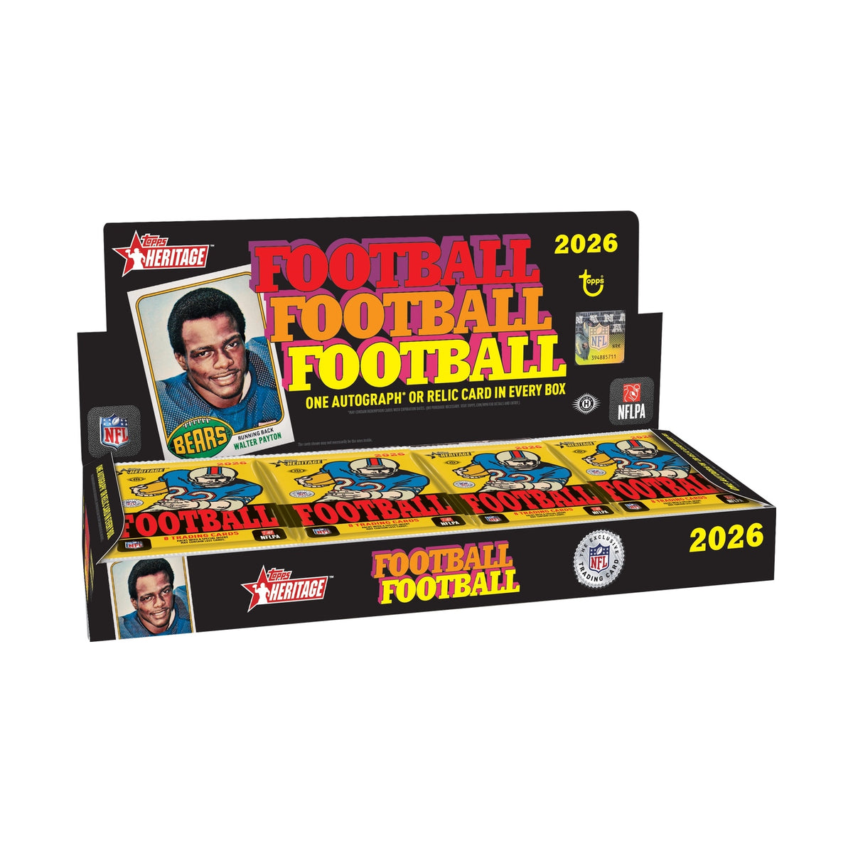 2026 Topps Heritage Football Hobby Boks – produktets emballasje