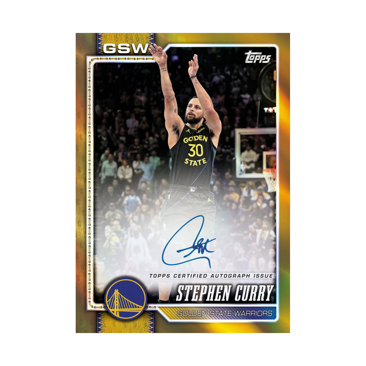 Stephen Curry Flagship Real One Autograph, produsentens korteksempel fra 2026/27 Topps Flagship Basketball, ikke garantert innhold