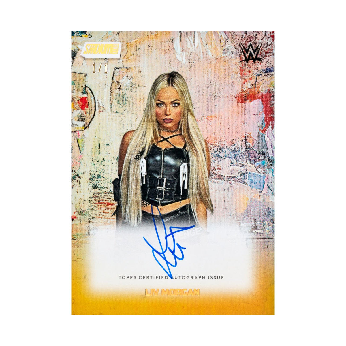 Liv Morgan autografkort 1/1 – produsentens korteksempel – produsentens korteksempel, ikke garantert innhold.