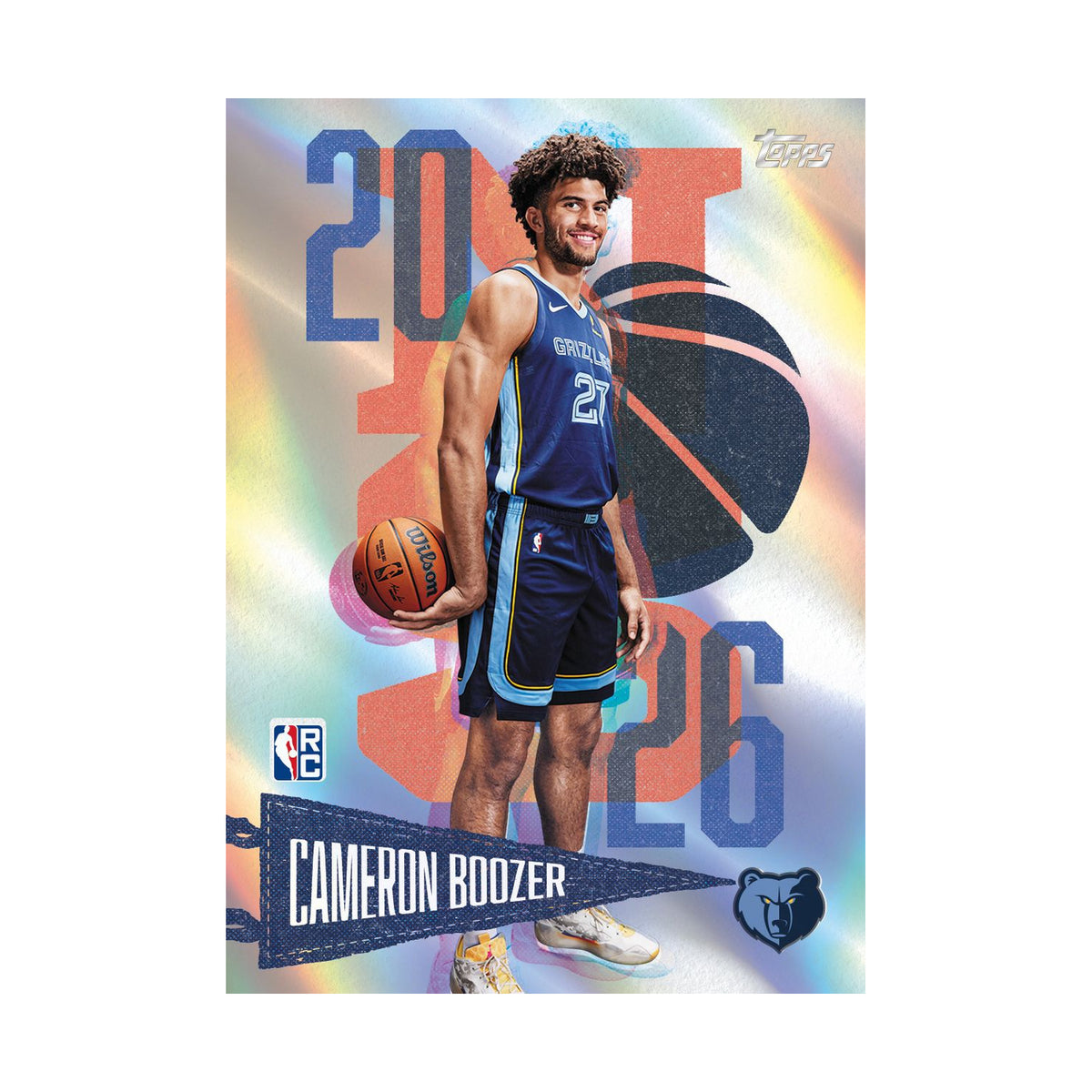 Cameron Boozer Class of 26, produsentens korteksempel fra 2026/27 Topps Flagship Basketball, ikke garantert innhold