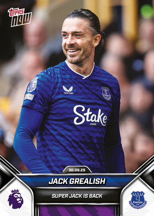 Jack Grealish - 2025-26 Premier League Topps NOW® - Card 12 (Forhåndssalg)
