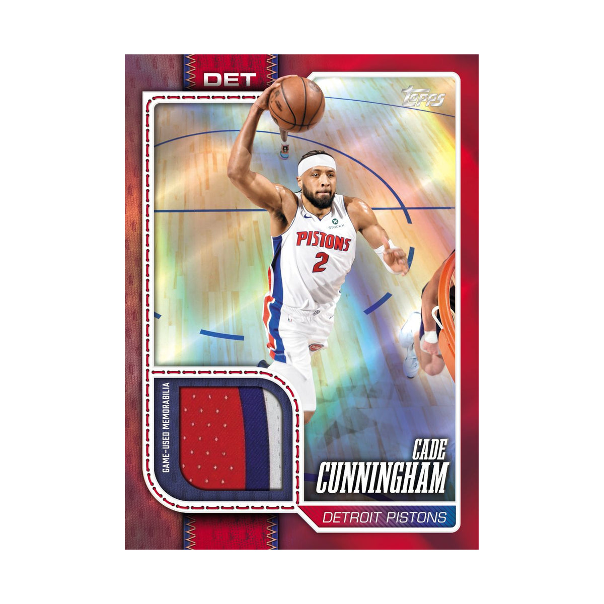 Cade Cunningham Flagship Real One Relic, produsentens korteksempel fra 2026/27 Topps Flagship Basketball, ikke garantert innhold