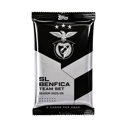 2025/26 Topps SL Benfica Team Set, forseglet løs pakke med 5 kort i original emballasje.