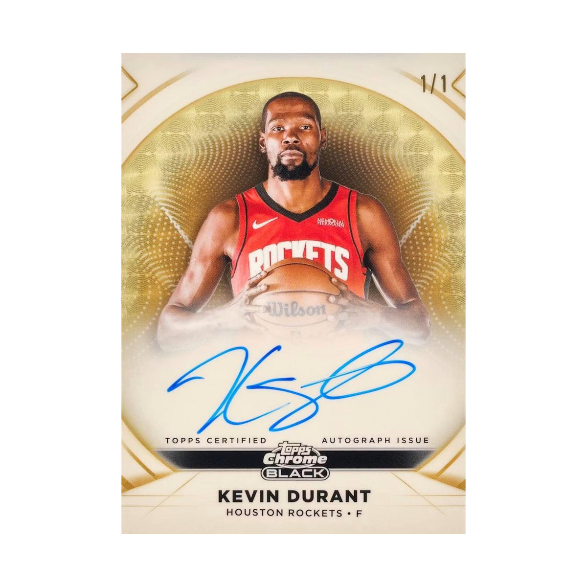 Kevin Durant Ivory Autographs SuperFractor 1/1, produsentens korteksempel og ikke garantert innhold