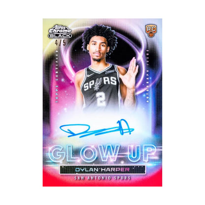 Dylan Harper Glow Up Signatures Red Refractor /5, produsentens korteksempel og ikke garantert innhold