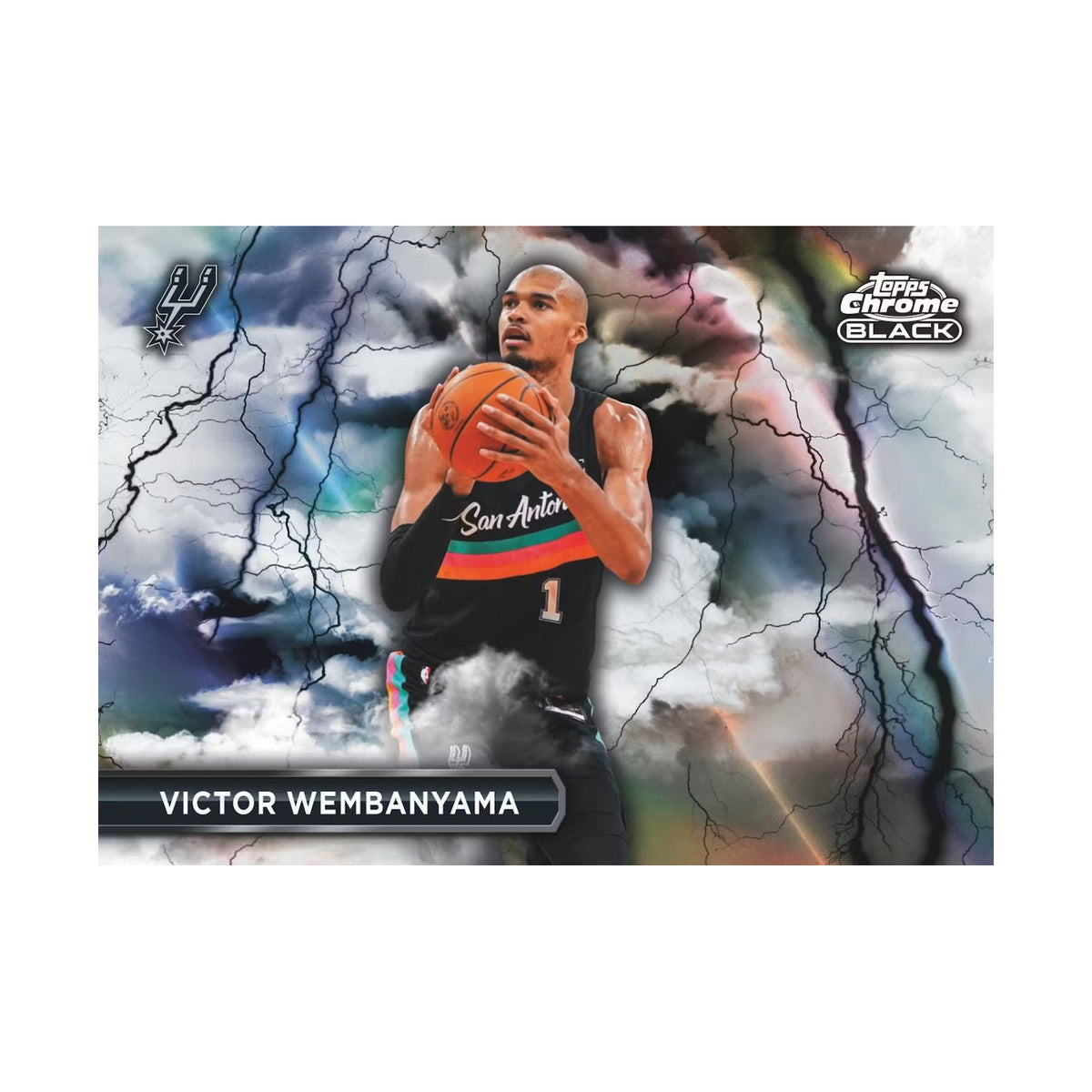 Victor Wembanyama Black Lightning, produsentens korteksempel og ikke garantert innhold