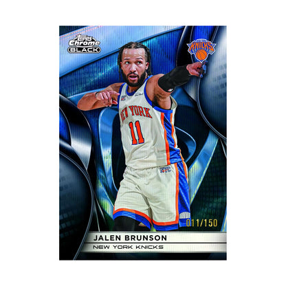 Jalen Brunson Blue Wave Refractor /150, produsentens korteksempel og ikke garantert innhold