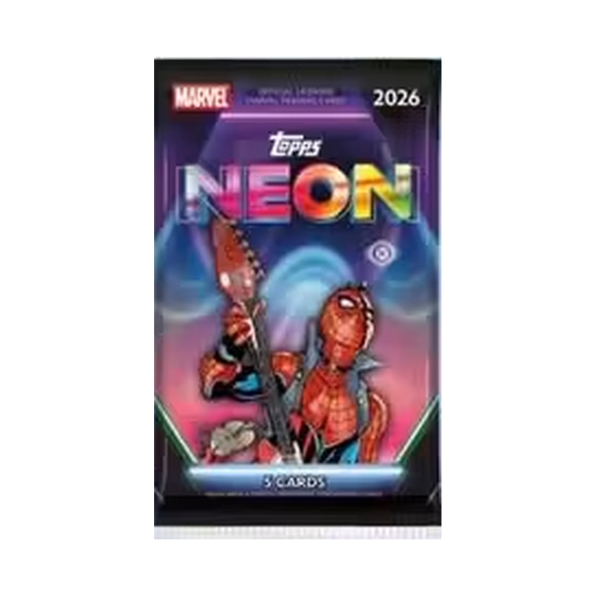 2026 Topps Marvel Neon Hobby Boks Pakke (Forhåndssalg)