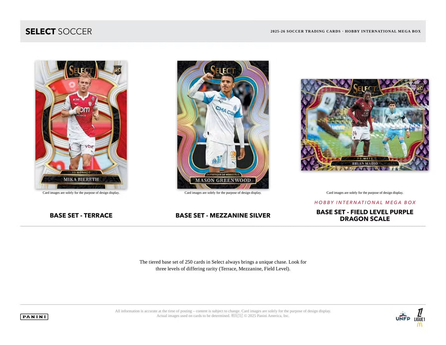 2025/26 Panini Select Ligue 1 Soccer International Mega Hobby Boks