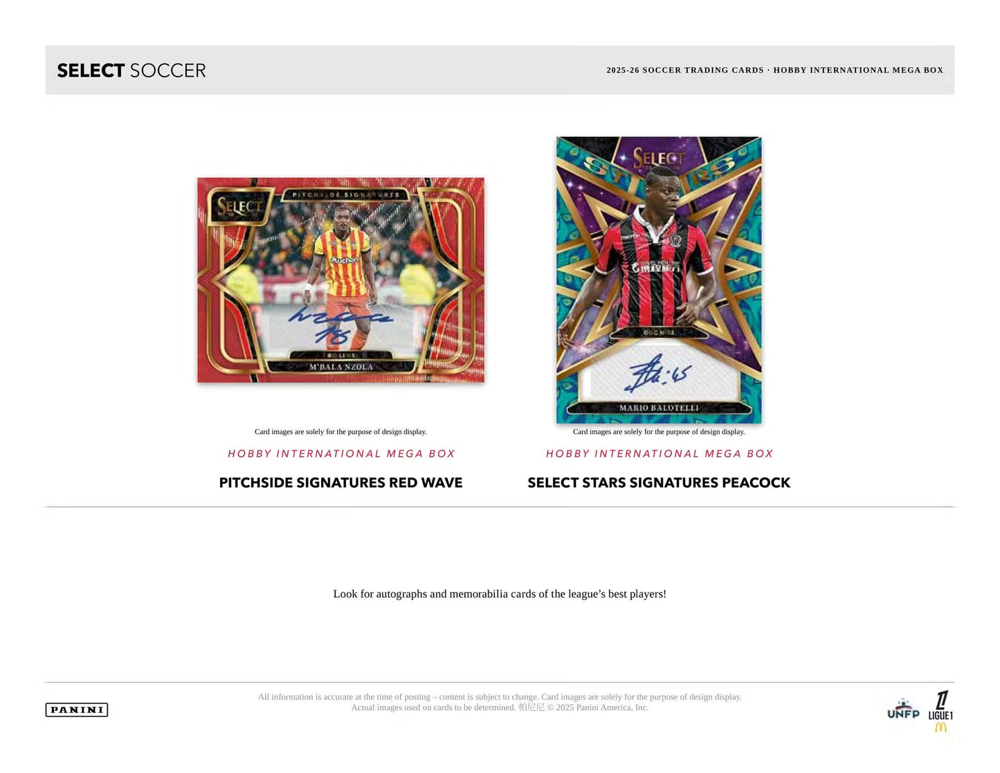 2025/26 Panini Select Ligue 1 Soccer International Mega Hobby Boks