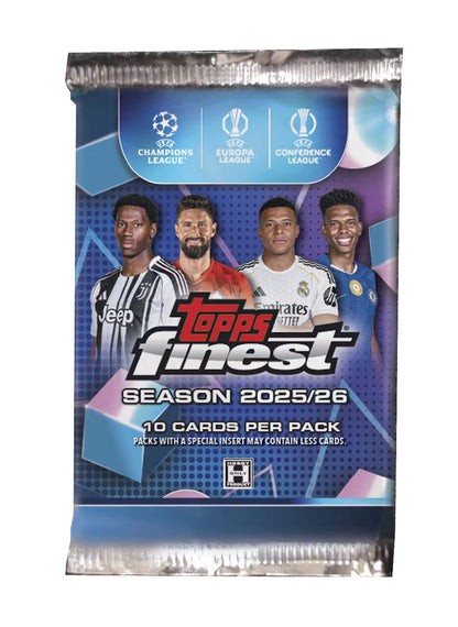 2025/26 Topps UEFA Club Competitions Finest Soccer Hobby Boks (Forhåndssalg Lansering 25.06.26)