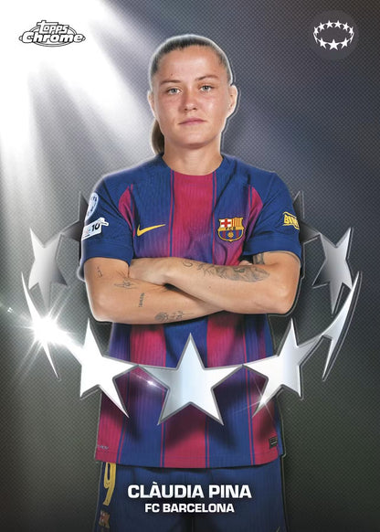 2025/26 Topps Chrome Women's UEFA Champions League Soccer Hobby Boks