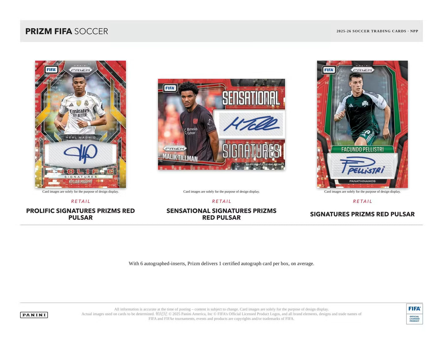 2025/26 Panini Prizm FIFA Soccer 24-Pack Retail Boks - break addicts