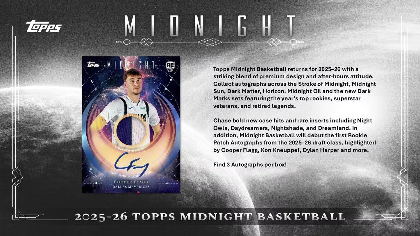 2025/26 Topps Midnight Basketball Hobby Boks