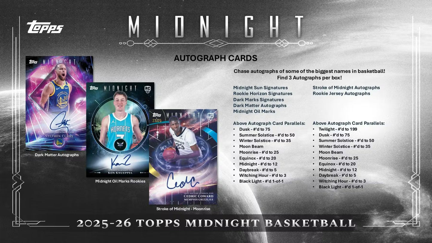 2025/26 Topps Midnight Basketball Hobby Boks