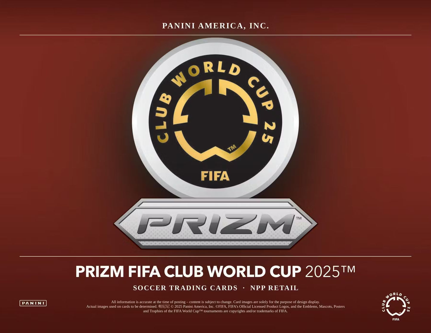2025 Panini Prizm FIFA Club World Cup Soccer Mega Pakke