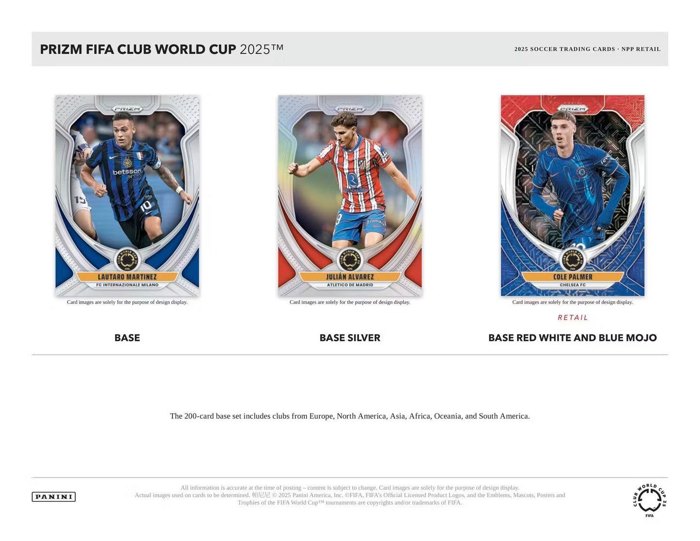 2025 Panini Prizm FIFA Club World Cup Soccer Mega Pakke