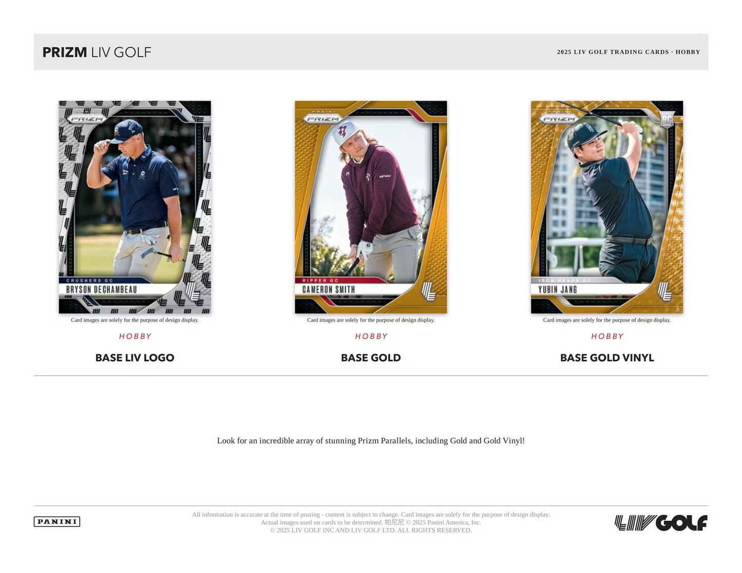 2025 Panini Prizm LIV Golf Hobby Boks