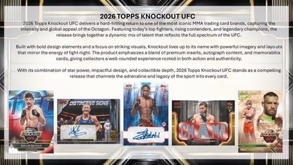 2026 Topps Knockout UFC Hobby Boks (Forhåndssalg Lansering 26.06.26)