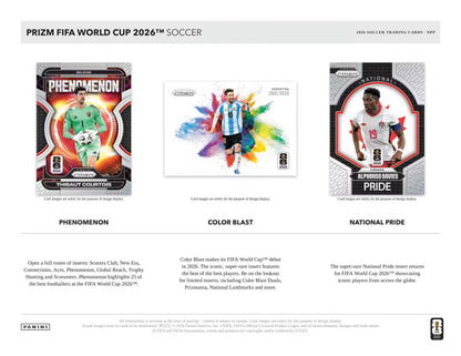 2026 Panini Prizm FIFA World Cup Soccer Blaster boks (Yellow, Purple, Blue & White Prizms!) - break addicts