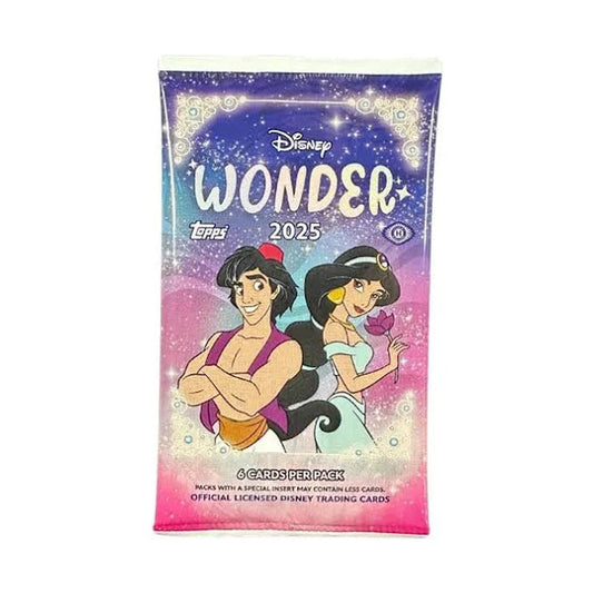 2025 Topps Disney Wonder én løs pakke med 6 kort i original emballasje