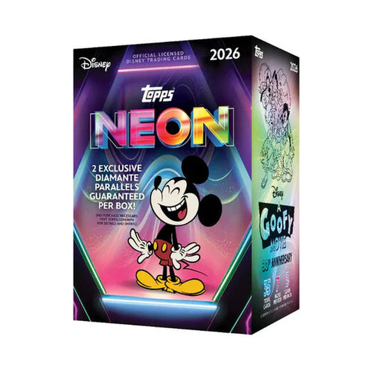 2026 Topps Disney Neon Blaster, Forseglet Disney Neon Blaster boks.