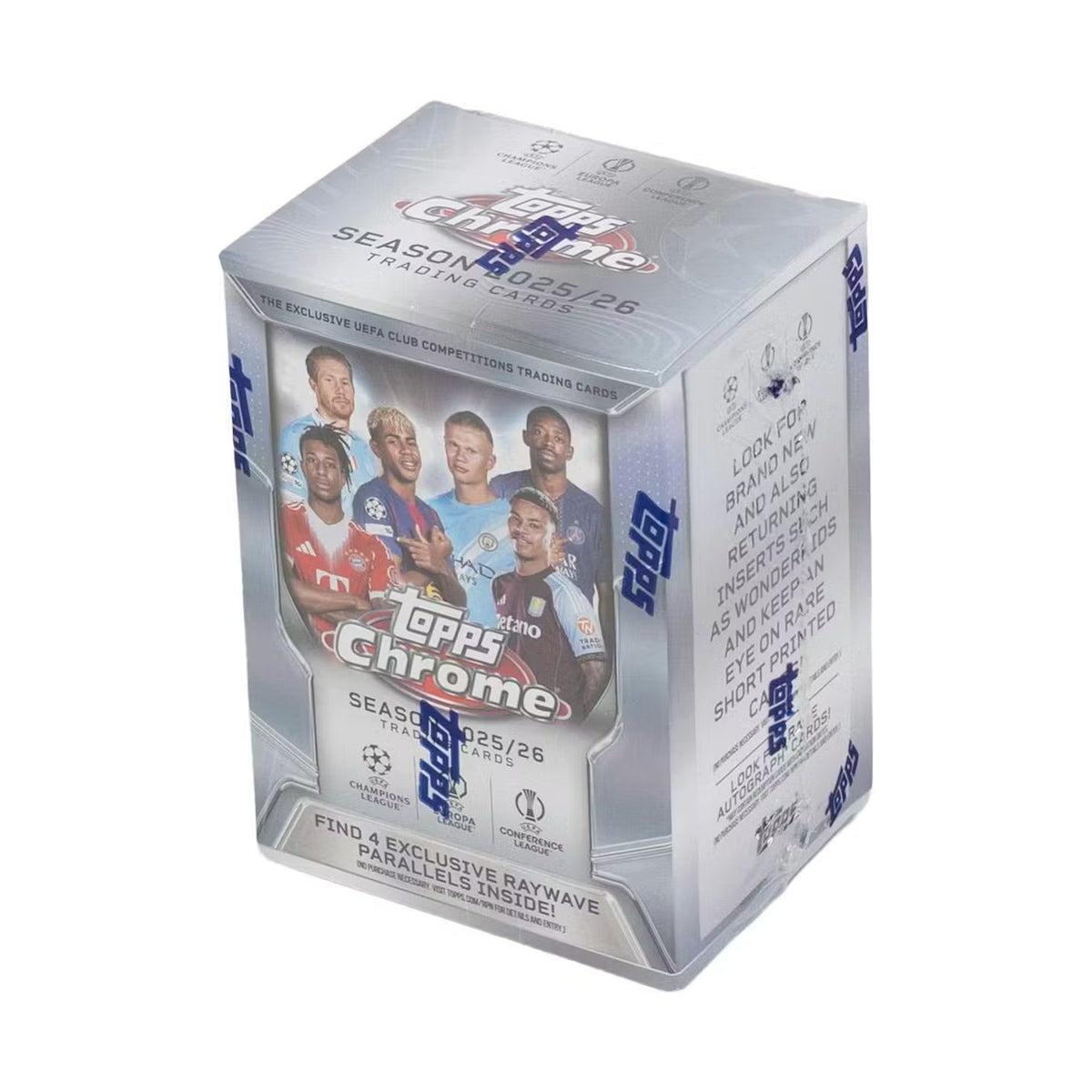 2025/26 Topps Chrome UCC Blaster, Forseglet UCC Blaster boks.