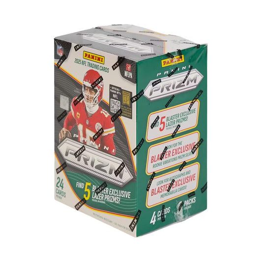 2025 Panini Prizm Football Blaster Lazer, Forseglet Prizm NFL Lazer Blaster boks.