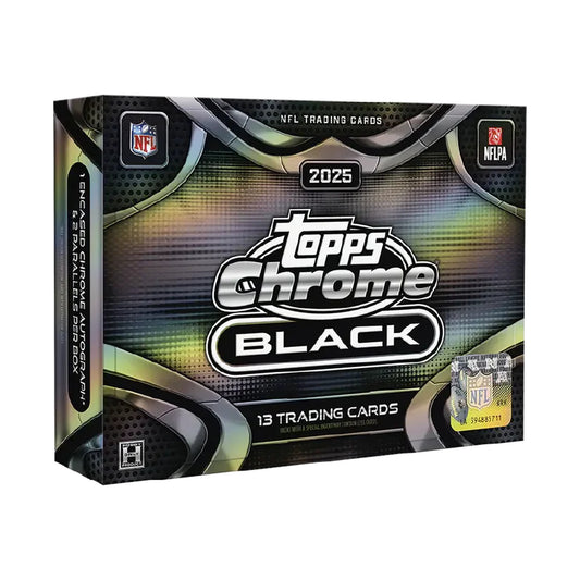 2025 Topps Chrome Black Football Hobby, original boks