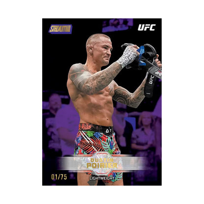 2026 Topps Stadium Club UFC Dustin Poirier Purple /75, produsentens korteksempel