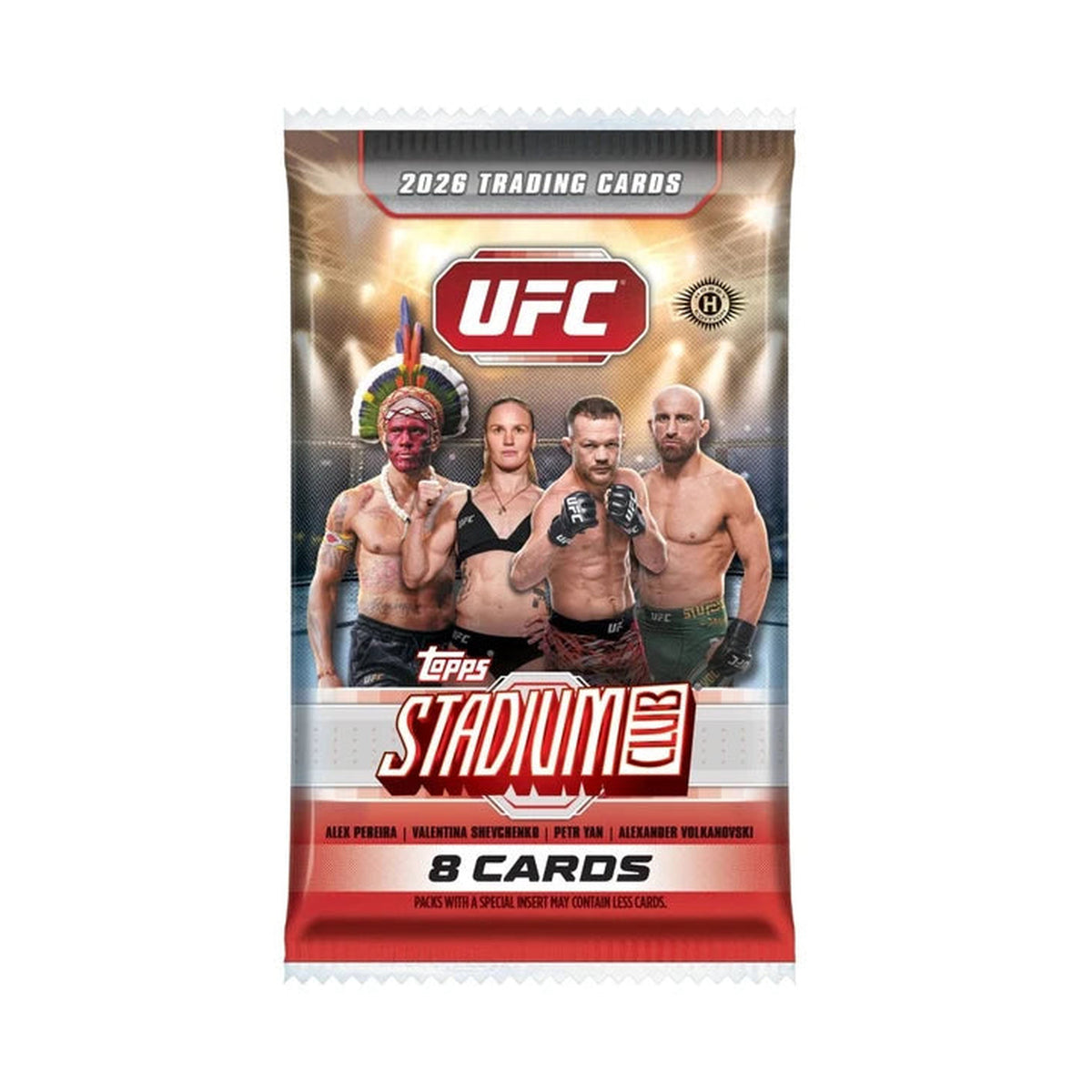 2026 Topps Stadium Club UFC Én original Hobby pakke med 8 kort