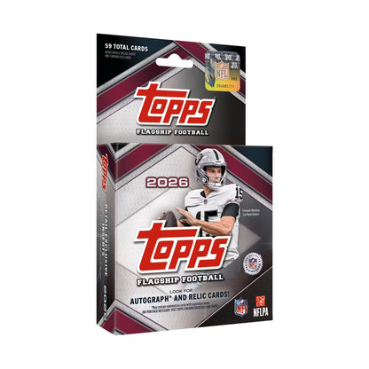 2026 Topps Flagship Football Hangerboks med 59 kort, original emballasje