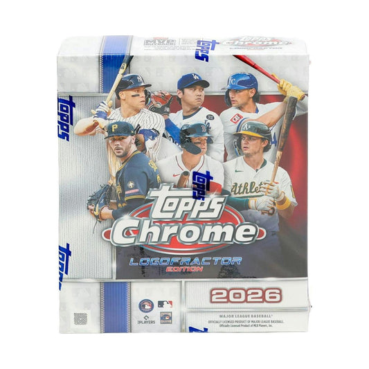 2026 Topps Chrome Baseball Logofractor Edition Boks. Original emballasje for hel boks.