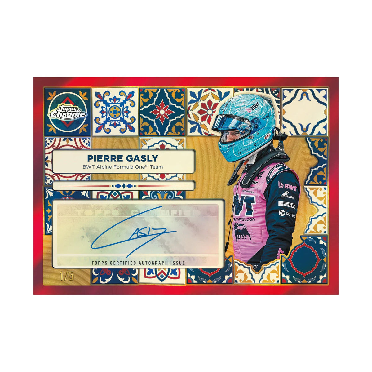 2026 Topps Chrome F1 Formula 1 Hobby Boks. Pierre Gasly Vuelta 1 autograf. Produsentens eksempel, ikke garantert innhold. – Break #1631