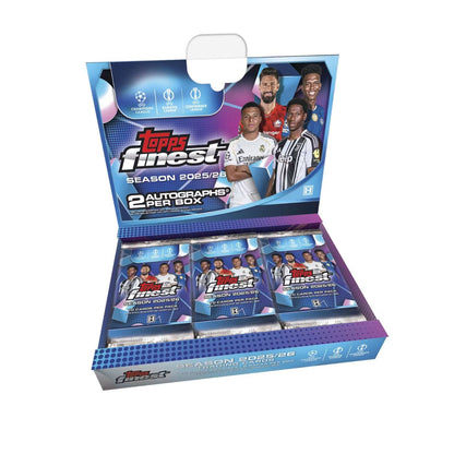 2025/26 Topps UEFA Club Competitions Finest Soccer Hobby Boks (Forhåndssalg Lansering 25.06.26)