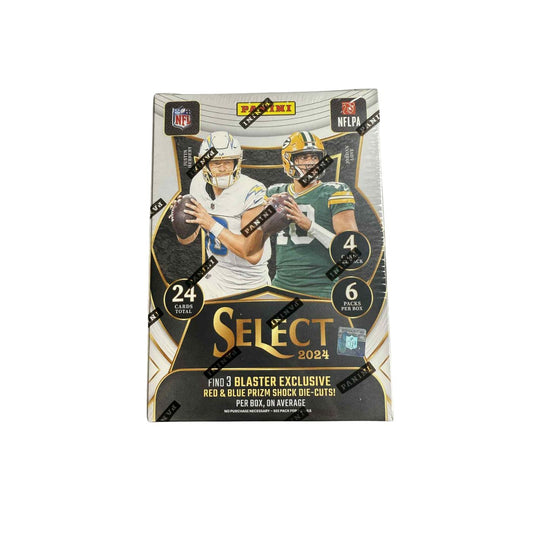 2024 Panini Select Football 6-Pakke Blaster Boks (Red & Blue Prizms!)