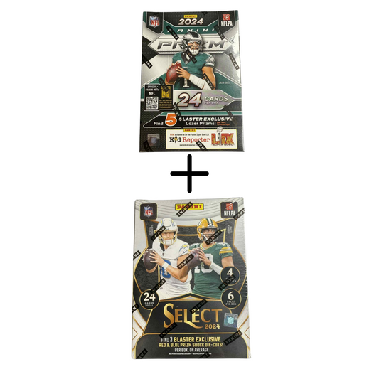 Random Team Break #905 – 1x 2024 Panini Select Football Blaster Boks + 1x 2024 Panini Prizm Football Blaster Boks