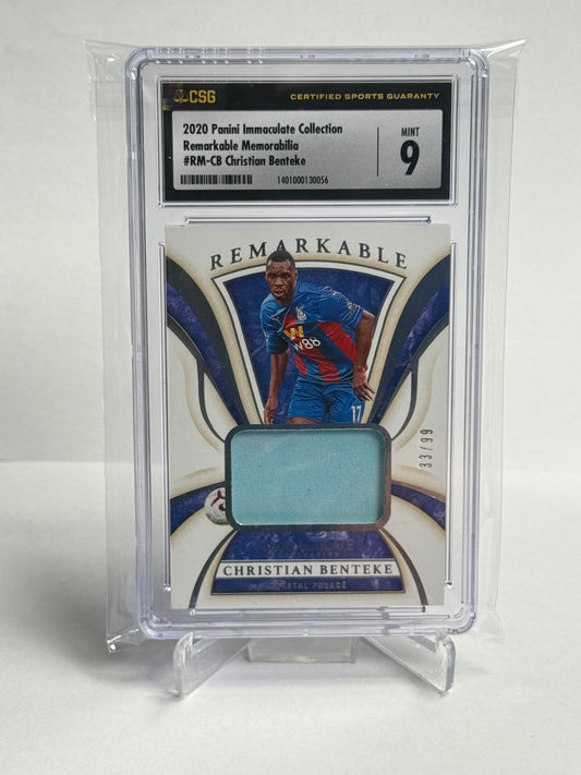 2020 Panini Immaculate Collection Christian Benteke Remarkable Memorabilia CSG 9