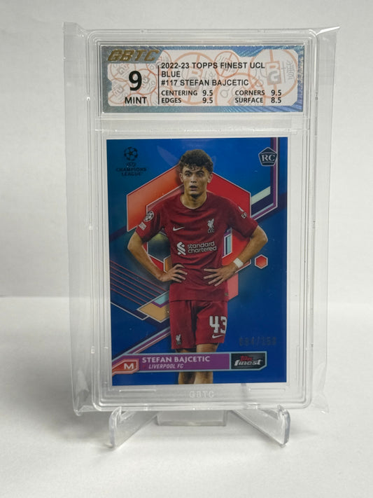 2022-23 Topps Finest Stefan Bajcetic Blue GBTC 9