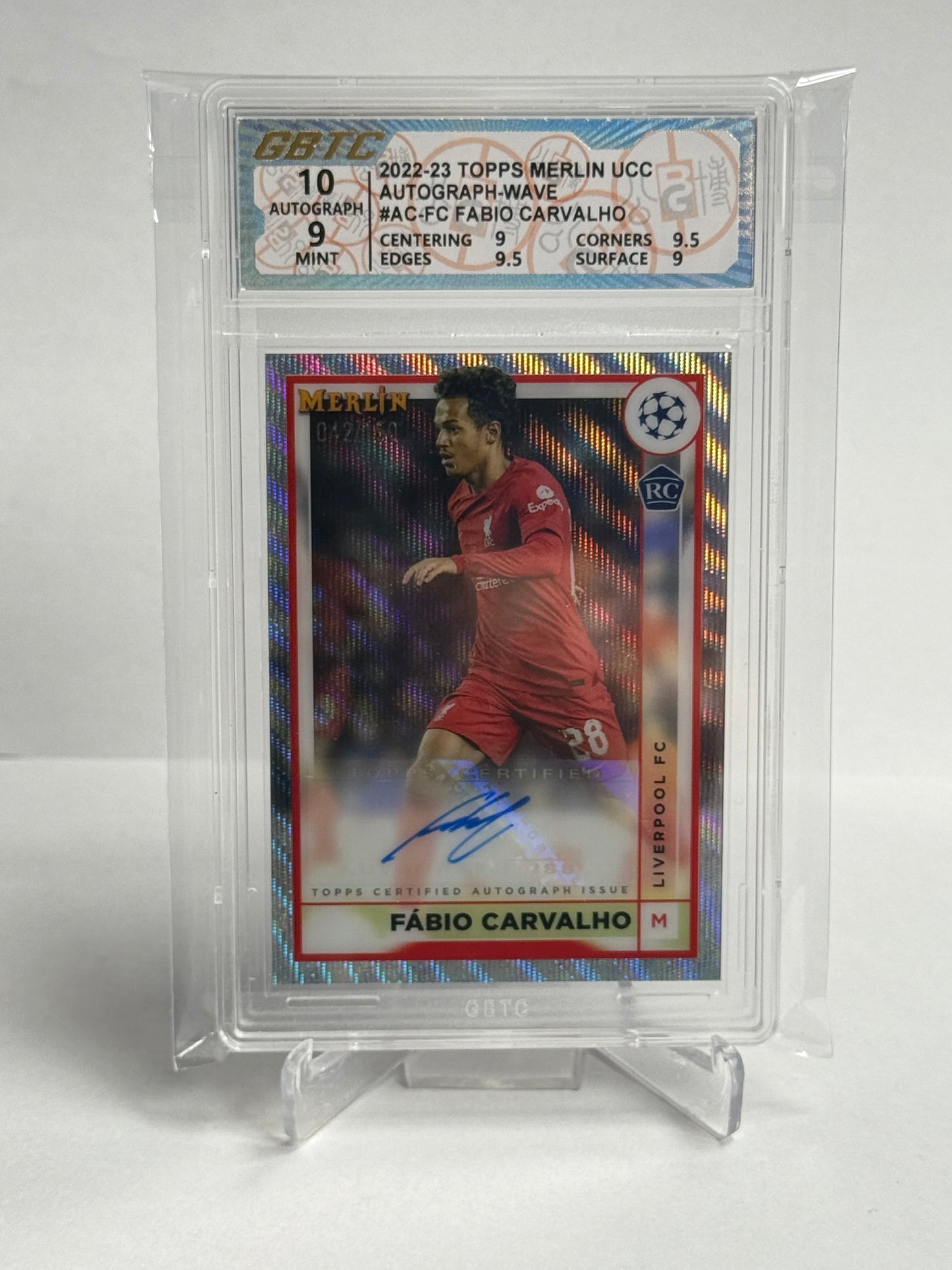 2022-23 Topps Merlin Fabio Carvalho Autograph Wave GBTC 9