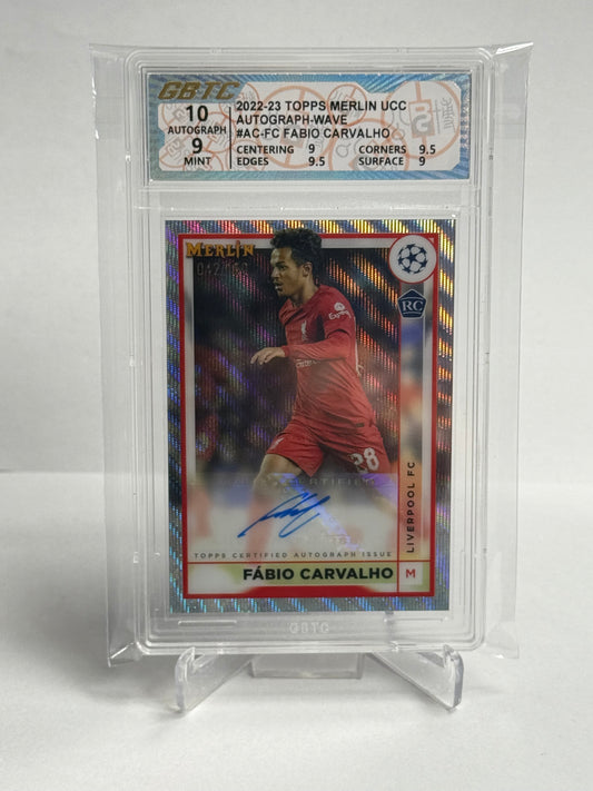 2022-23 Topps Merlin Fabio Carvalho Autograph Wave GBTC 9