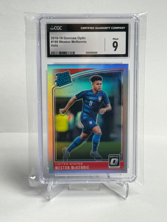 2018-19 Donruss Optic Weston McKennie Holo CGC 9
